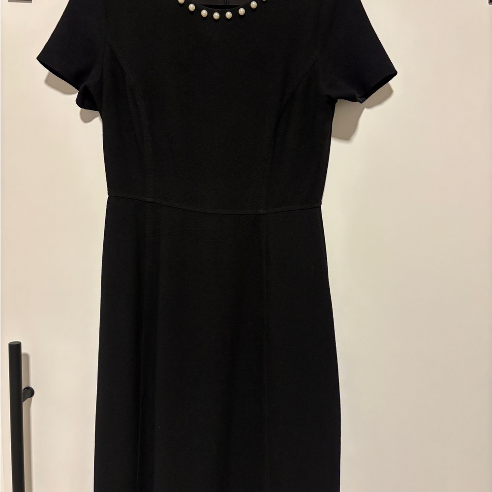 Karl Lagerfeld Black Dress with Pearl Accents